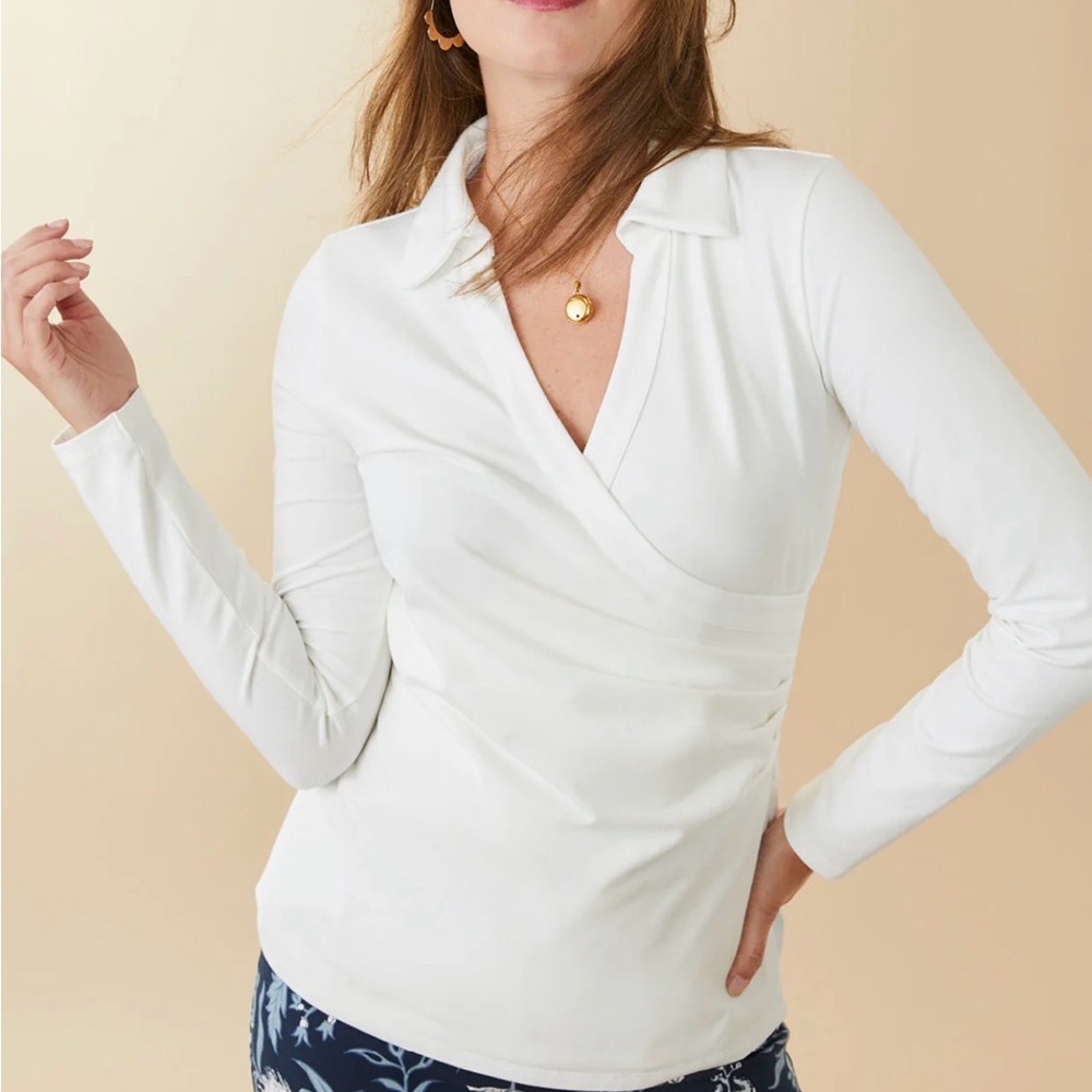 Spartina 449 Classic Ivory Long Sleeve Blouse